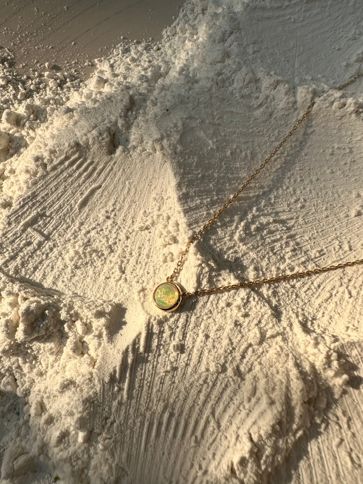 Opal Necklace "BALANCE" – Gold Vermeil on 925 Sterling Silver