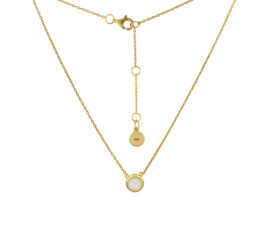 Moonstone Necklace  "BALANCE" – Gold Vermeil on 925 Sterling Silver