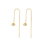 Gold Vermeil Moonstone Threader Earrings – 925 Sterling Silver