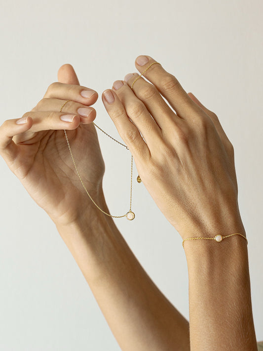 Opal Necklace "BALANCE" – Gold Vermeil on 925 Sterling Silver