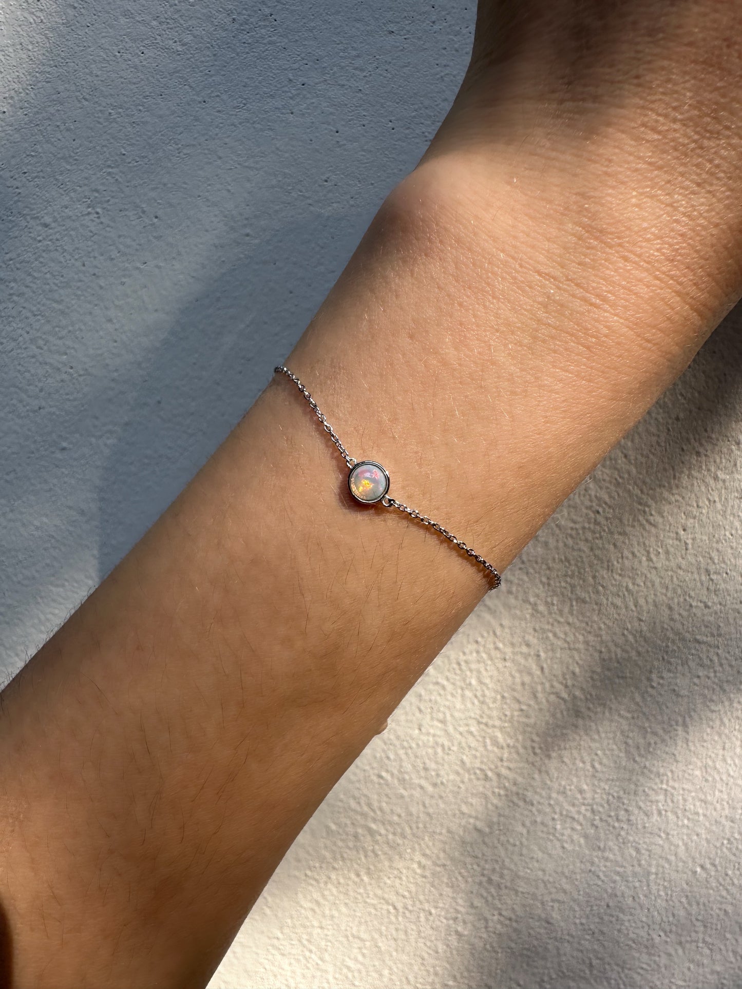 BALANCE Opal Bracelet – 925 Sterling Silver, Rhodium Plated