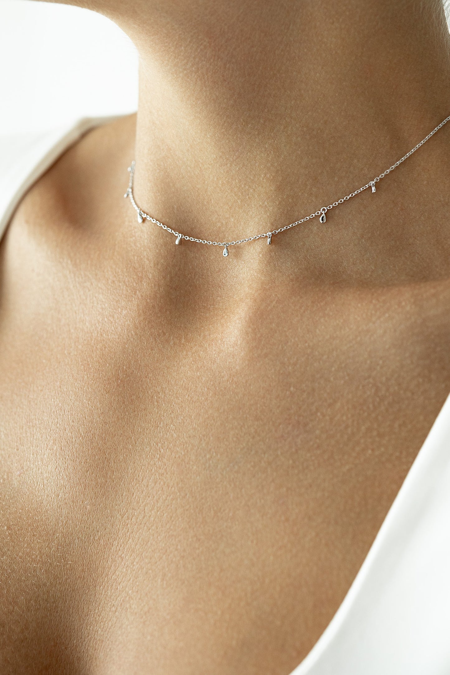 Chain Necklace "MINI" – Rhodium-Plated 925 Sterling Silver