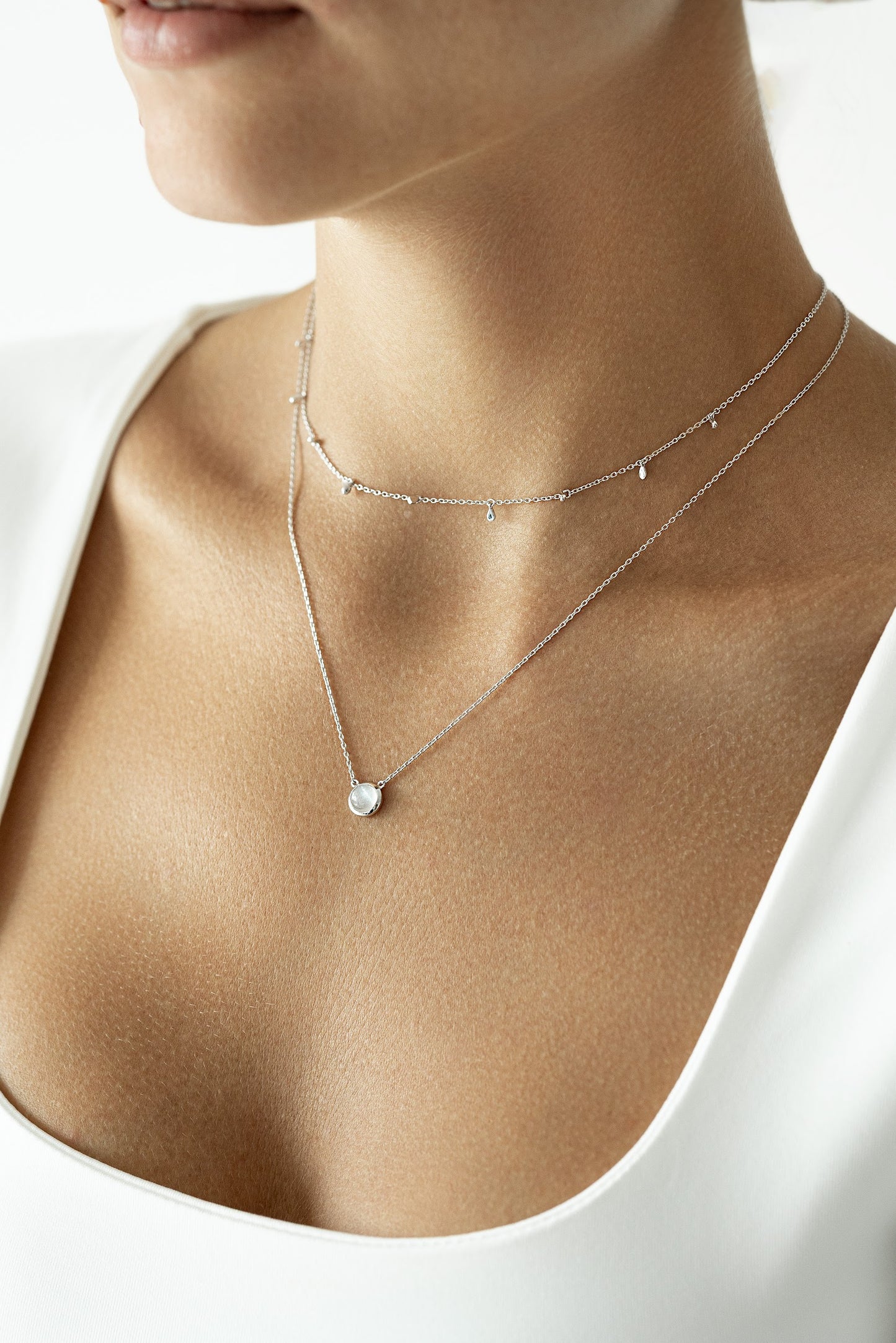 Chain Necklace "MINI" – Rhodium-Plated 925 Sterling Silver