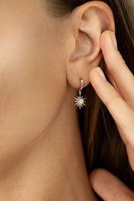 SUN Opal Earrings – Rhodium-Plated 925 Sterling Silver