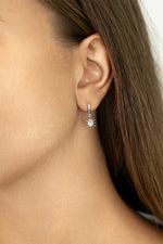 SUN Moonstone Earrings – Rhodium-Plated 925 Sterling Silver