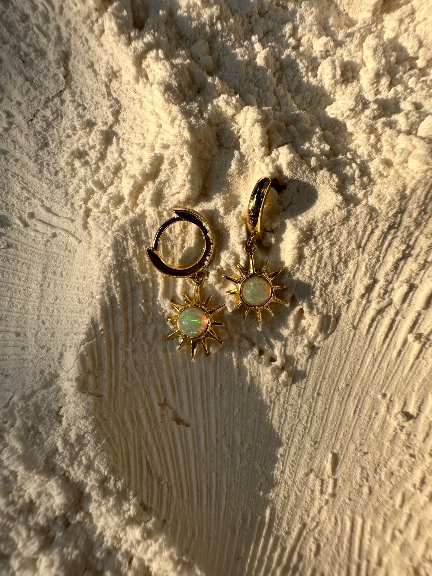 SUN Opal Earrings – Gold Vermeil on 925 Sterling Silver