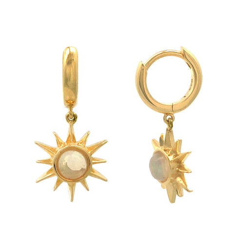 SUN Opal Earrings – Gold Vermeil on 925 Sterling Silver
