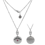 LOVE Hinged Locket Necklace – 925 Sterling Silver, Rhodium Plated, “У тебя все получится” Engraving