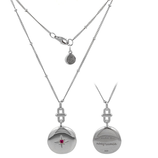 LOVE Hinged Locket Necklace – 925 Sterling Silver, Rhodium Plated, “У тебя все получится” Engraving