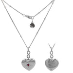 LOVE Heart Hinged Locket Necklace – 925 Sterling Silver, Rhodium Plated, “You’re Magic” Engraving